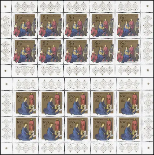 1770-1771 Weihnachten Heilige Könige und Christi Geburt 1994, 10er-Bogen-Satz **