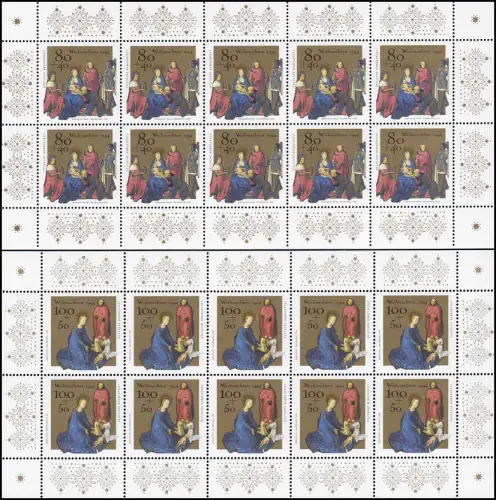 1770-1771 Weihnachten Heilige Könige und Christi Geburt 1994, 10er-Bogen-Satz **