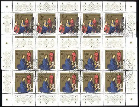 1770-1771 Weihnachten Heilige Könige & Christi Geburt, 10er-Bogen-Satz ESSt Bonn