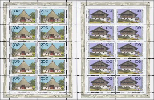 1819-1823 Wofa Fermes 1995 - Série de 10 livres **