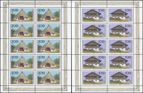 1819-1823 Wofa Fermes 1995 - Série de 10 livres **