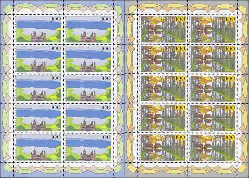 1849-1852 Images d'Allemagne, 4 valeurs, 10ème jeu de bogen **