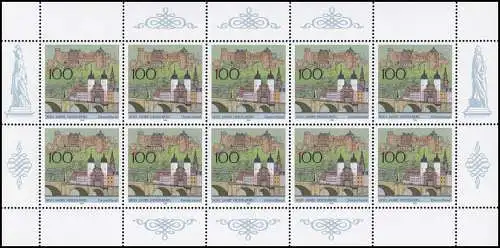 1868 Heidelberg: Château et Vieux Pont 1996 - Bogen de 10 *