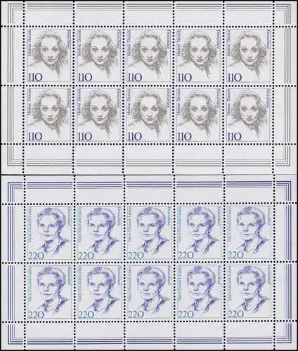 1939-1940 Femmes 110 Pf Dietrich et 220 Pä Lüders - Taux de 10 livres **