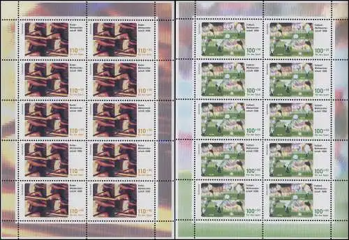 1968-1971 Sporthilfe 1998, 4 Werte, 10er-Bogen-Satz **