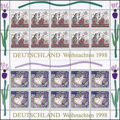 2023-2024 Weihnachten: Besuch der Hirten und Geburt Christi - 10er-Bogen-Satz **