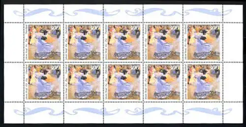 2061 Johann Strauß - 10er-Bogen ** postfrisch