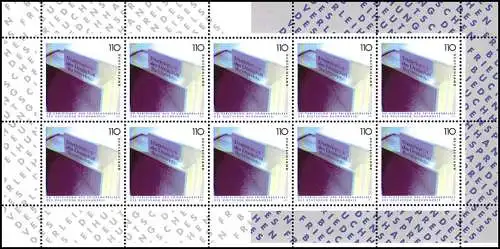2075 Friedenspreis des Deutschen Buchhandels - 10er-Bogen, postfrisch **