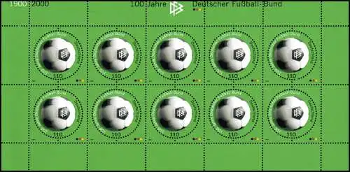 2091 DFB Deutscher Fußballbund - 10er-Bogen ** postfrisch