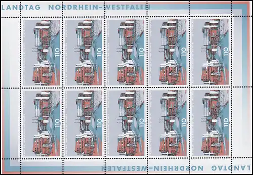 2110 Parlament Nordrhein-Westfalen Düsseldorf - 10er-Bogen **