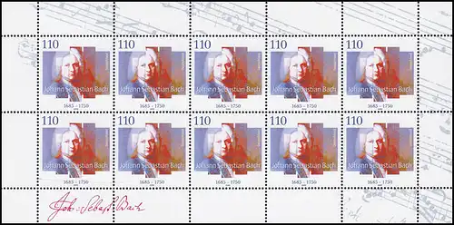 2126 Johann Sebastian Bach - 10er-Bogen **