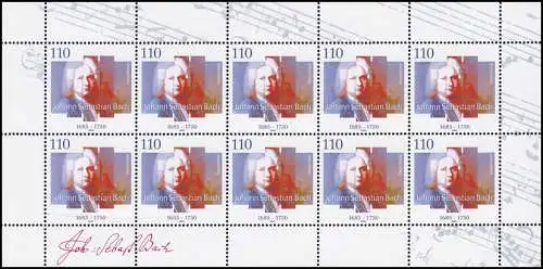 2126 Johann Sebastian Bach - 10er-Bogen **