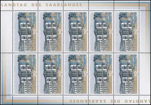 2153 Parlamente Saarland Saarbrücken - 10er-Bogen **