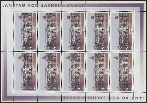 2184 Parlamente Sachsen-Anhalt Magdeburg - 10er-Bogen ** postfrisch