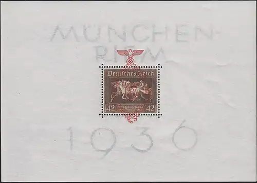 Bloc 10 avec imprimé rouge à la ligne Munich, frais