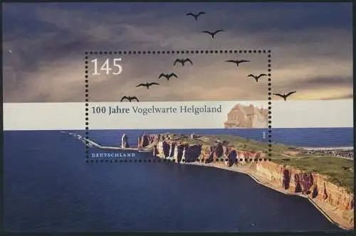 Bloc 77 observatoire des oiseaux Helgoland 2010, frais de port **