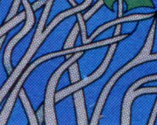 1684I Rügen - als Randstück mit PLF I gebrochene Astlinie, Feld 10, gestempelt