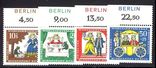 295-298 Wofa 1966 - Série Oberrand avec impression BERLIN ** frais de port