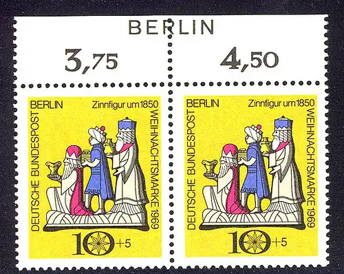 352 Noël 1969 - Couple avec impression BERLIN ** frais de port