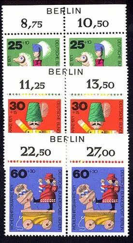 413-415 Wofa 1971 mit BERLIN-Zudruck **