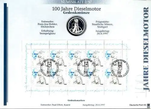 1942 Dieselmotor - Numisblatt 2/97