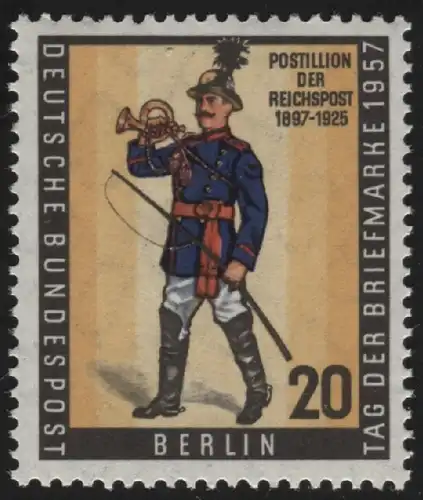 176 T.d.B. 1957 mit PLF schwarzer Strich an der 1 von 1897, Feld 18 **