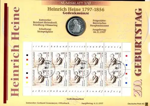 1962 Heine 2. Auflage Numisblatt 3/97 - ohne Runen