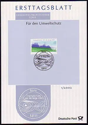 Ersttagsblätter ETB Bund Jahrgang 2002 Nr. 1 - 49 komplett