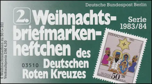DRK/Weihnachten 1983/84 2. MH Afrikanische Krippe 50 Pf, 6x707, postfrisch