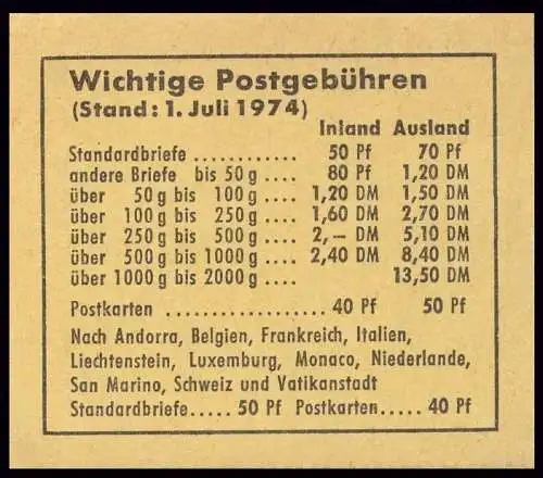 18c MH Accident 1974, RLV I, frais de port