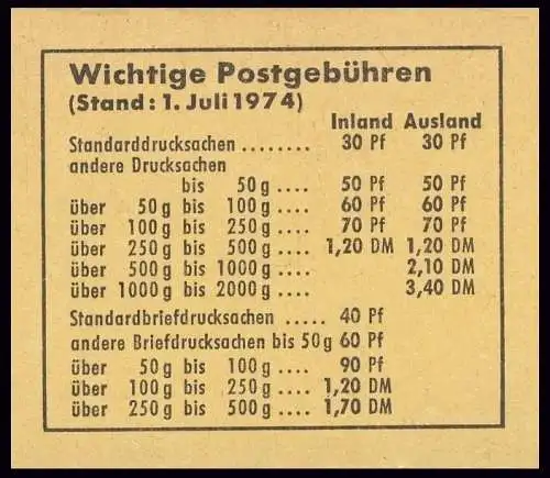 18c MH Unfall 1974, RLV I, postfrisch