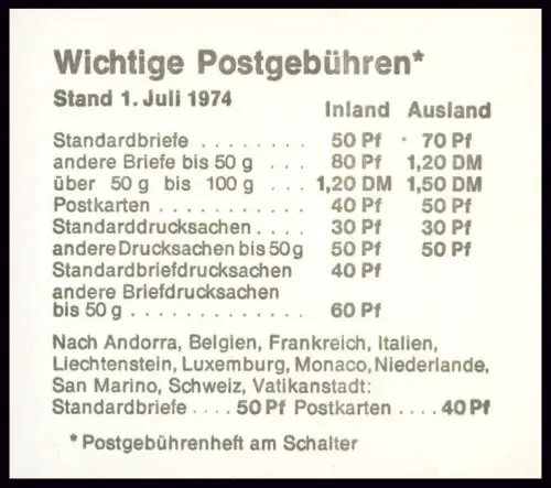 20aII a Unfall 1974, postfrisch **