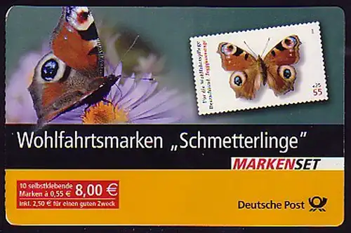 60 MH Wofa Schmetterlinge: Doppelstanze Felder 1+6 **