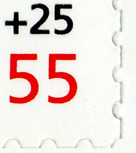 60I MH Wofa mit Doppelstanze auf Feld 1+6, mit PLF I schwarzer Fleck, Feld 6 **