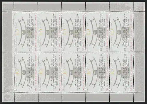 2214 Bundesverfassungsgericht Karlsruhe - 10er-Bogen **