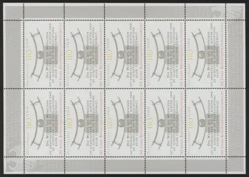 2214 Bundesverfassungsgericht Karlsruhe - 10er-Bogen **