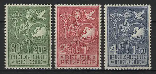 976-978 Bureau de la Jeunesse européenne Belgique, série "frais de port"