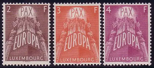 Europaunion 1957 Luxemburg 572-574, Satz ** postfrisch / MNH