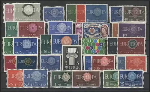 Communauté / CEPT / Europe 1960 millésime 20 numéros complets **