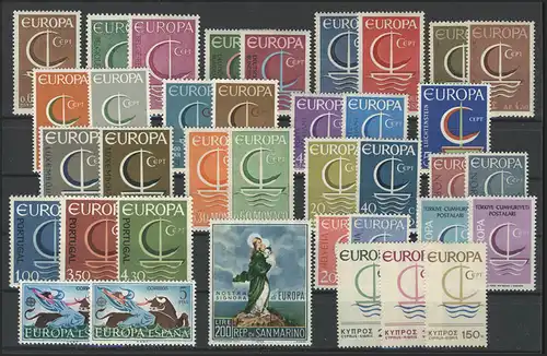 Communauté / CEPT / Europe 1966 millésime 19 numéros complets **