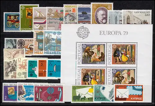 Communauté / CEPT / Europe 1979 Année 31 numéros complets **