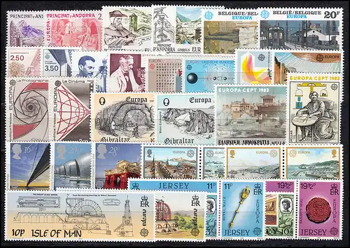 Communauté / CEPT / Europe 1983 Année 35 numéros complets **