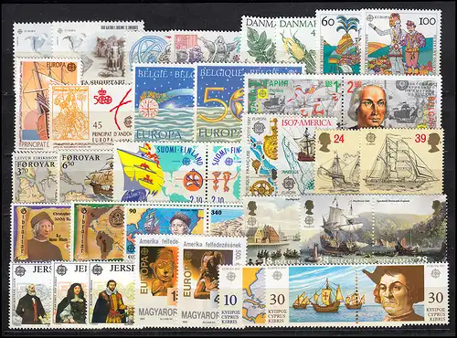 Gemeinschaft / CEPT / Europa 1992 Jahrgang 42 Ausgaben komplett **