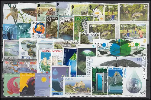 Communauté / CEPT / Europe 2001 Année 59 numéros complets **