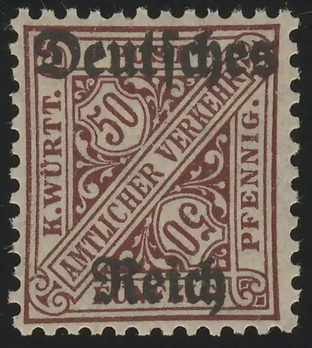 63 Verkehr mit Aufdruck 50 Pf., **