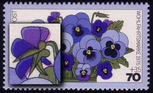 907 Wofa 70 Pf. Belle-mère-déplacement de passe rose et lila vers la droite **