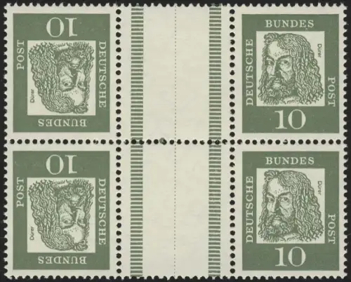 KZ1 ZD-Paire Dürer, point de couleur centre en chevauchant, **