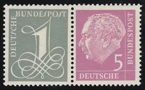W17YI Zusammendruck Heuss, postfrisch **