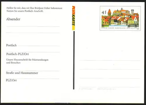 Postfach-PK PFK 11a Kronach - Postfach,  postfrisch