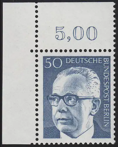 365 Heinemann 50 Pf Ecke ol ** postfrisch